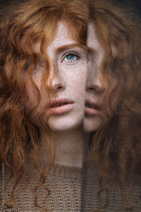 Portrait Of A Beautiful Redhead By Maja Topcagic Stocksy United