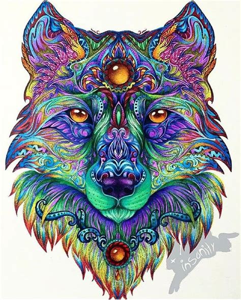 This was a joy to draw because kitties, big or small ones are one of my favourite animals. Instagram Art Featuring Page on Instagram: "Mandala Wolf ...