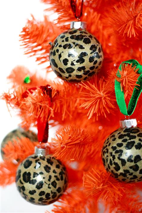 Diy Leopard Print Ornaments Quick And Easy Christmas