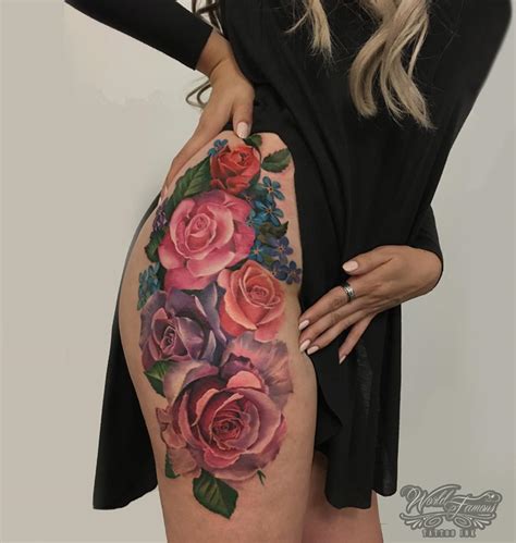 Pretty Hip Rose Tattoos