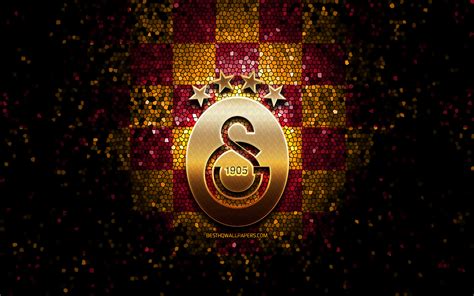 Indir Duvar Kağıdı Galatasaray Fc Glitter Logo Türkiye Süper Lig Mor