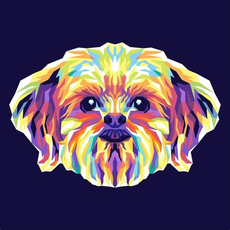 Premium Vector Colorful Dog Illustration