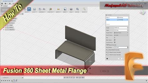 Belajar Fusion 360 Sheet Metal Dengan Flange Bahasa Indonesia Youtube