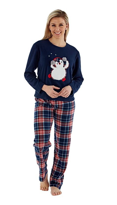 ladies womens winter fleece fluffy warm cosy soft pjs pyjamas various designs ebay