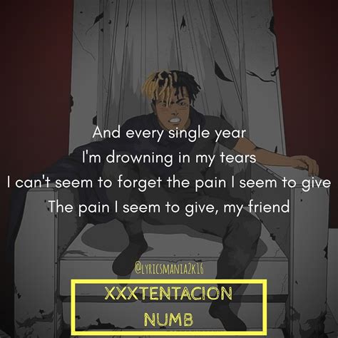 Xxxtentacion Numb Lyrics