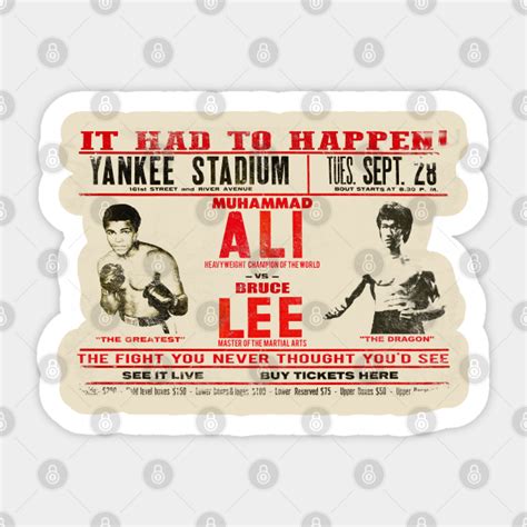 Muhammad Ali Vs Bruce Lee Poster Distressed Once Upon A Time In