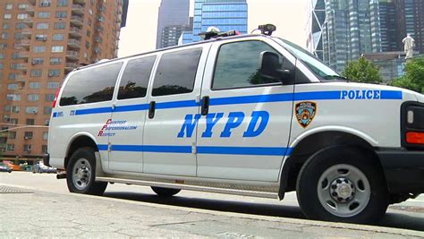 New York City July 2015 New York Police Department Van Establishing