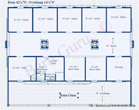 5 Stall Horse Barn Plans