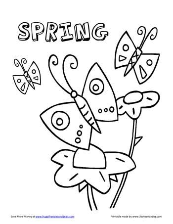 If you do, then don't forget to print and color our. Spring coloring pages | Frugal Living Mom