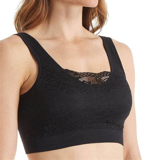Ahh By Rhonda Shear Womens Seamless Bra With Lace Overlay At Amazon