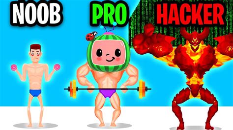Noob Vs Pro Vs Hacker In Tough Man App Max Level Secret Skin Youtube