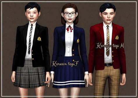 Sims 4 Japanese Uniform Cc