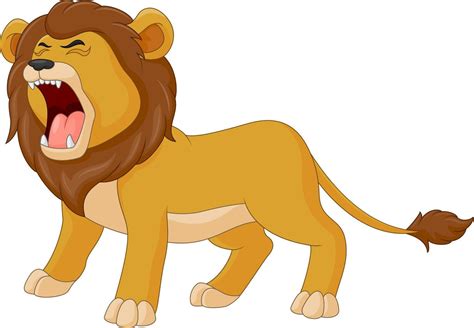 Cartoon The Lion Is Roaring 12851825 Vector Art At Vecteezy