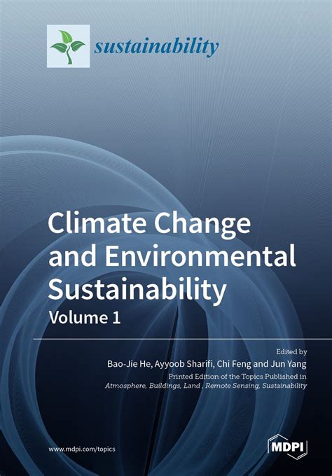 Climate Change And Environmental Sustainability Volume 1 Mdpi Books