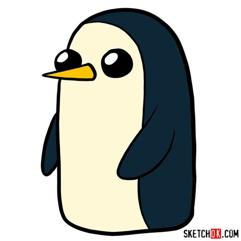 How To Draw Gunter From Adventure Time Step By Step Drawing Tutorials