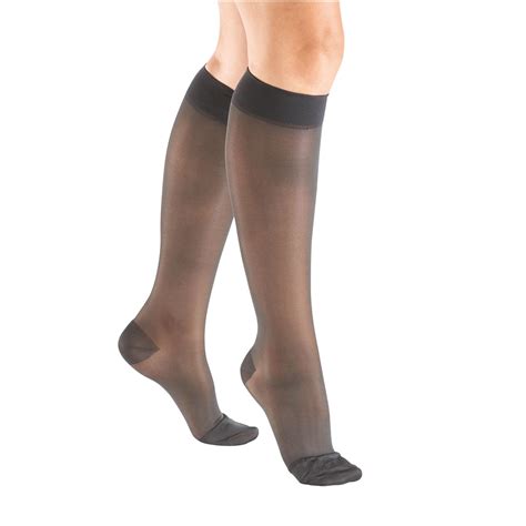 Support Plus® Womens Sheer Closed Toe Moderate Compression Knee High