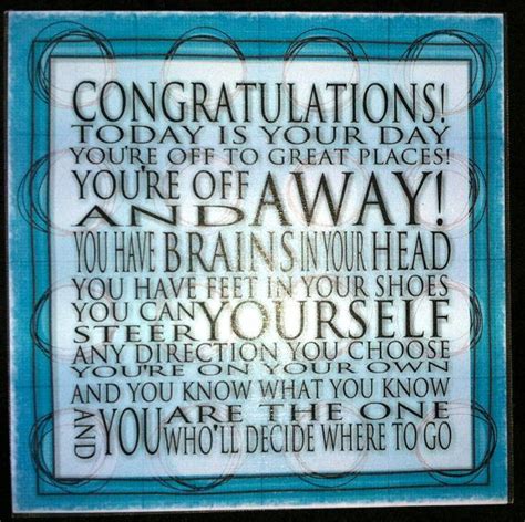 You're never told old to learn from dr. Dr Seuss Today Is Your Day Cafe Mount 6x6 Graduation Congratulations - Art Block ...