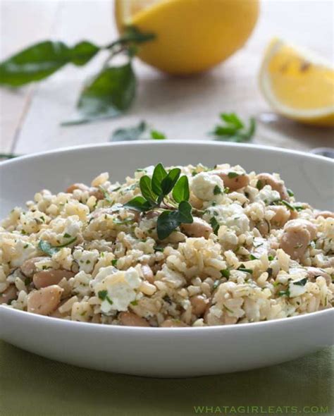 Mediterranean Rice Salad With Fresh Herbs And Feta What A Girl Eats