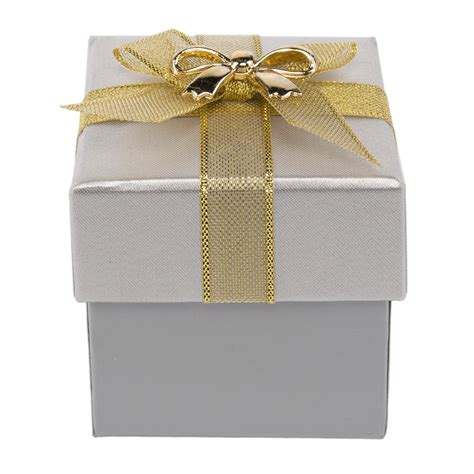 For Keeps 8 Pack Small Holiday T Boxes Silver Gold Lid Bow