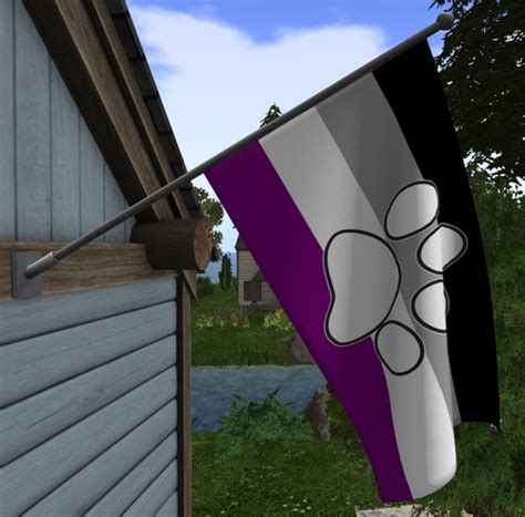 Second Life Marketplace Afk Cafe Wall Flag Furry Pride Asexual