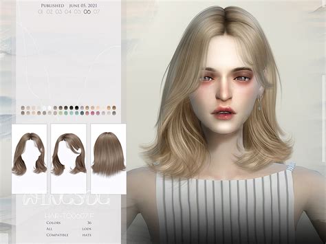 Wings To0607 Hair By Wingssims At Tsr Sims 4 Updates