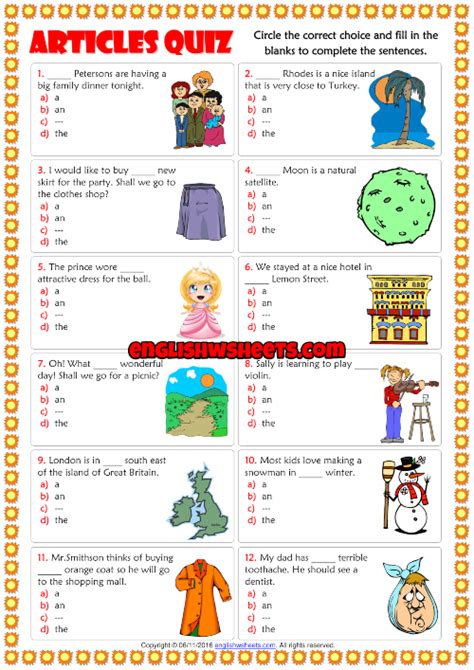 Fun multiple choice trivia printable. Articles ESL Printable Multiple Choice Quiz For Kids