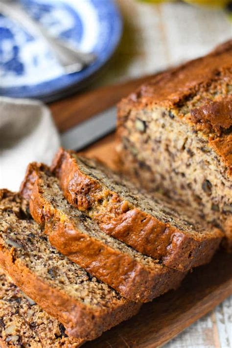 Break or slice the spotty bananas into large pieces and place in the bowl of your stand mixer for banana nut bread, add 3/4 cup of chopped nuts to the banana bread batter; Best Ever Banana Nut Bread Recipe - The Seasoned Mom