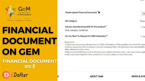 Financial Document On GeM Please Upload Financial Document On GeM