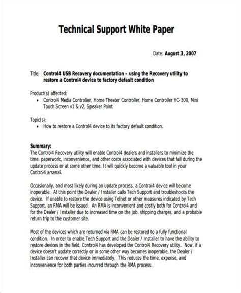 Free 35 Sample White Papers In Pdf Ms Word