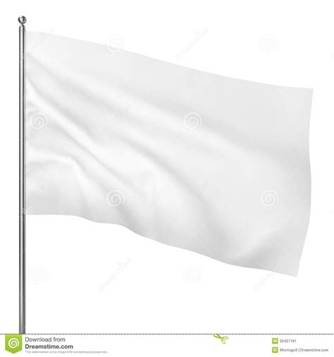 Blank White Flag Stock Image Image 35427181