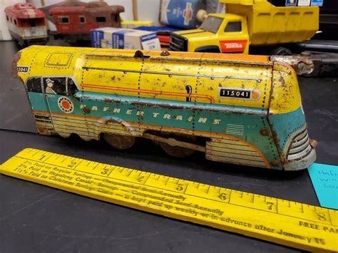 Wyandotte Train Hafner Locomotive Engine Wind Up Vintage Toy Tin