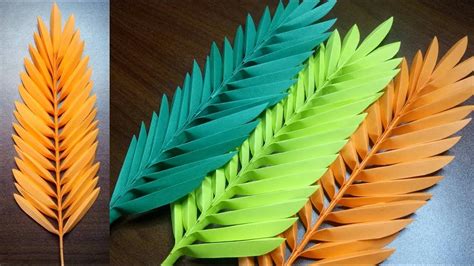 Diy Palm Leaves Easy Paper Leaves Making For Decoraton Paper Flowers
