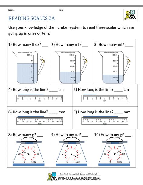 2nd Grade Measurement Worksheets