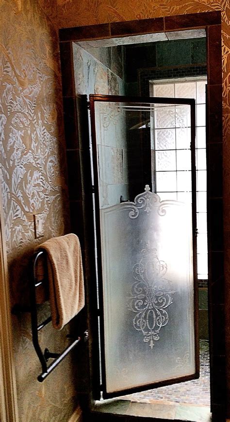 Etched Glass Shower Doors Adding An Elegant Touch To Any Bathroom