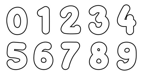 4 Best Images Of Printable Number Outlines Printable Bubble Number 2