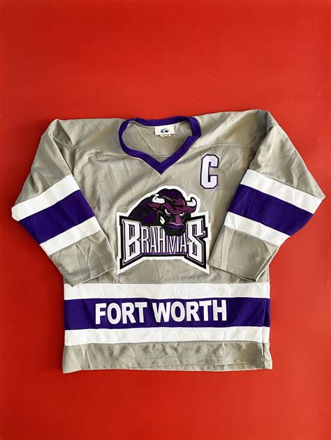 Fort Worth Brahmas Travel Hockey Jersey 5 Star Vintage