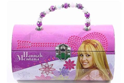 Disney S Hannah Montana Purple Pink Tin Lunch Box