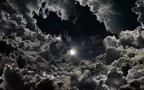 Full Moon On Cloudy Night Hd Duvar Kağıdı Arka Plan 1920x1200 Id