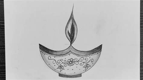 Easy Drawings Pencil Drawings Diwali Drawing Diwali Diya Flower