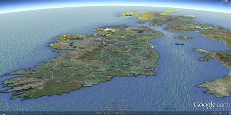 Ireland Map And Ireland Satellite Images