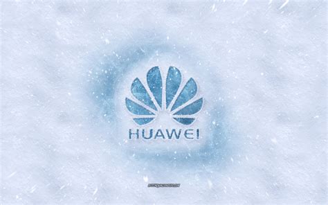 Download Wallpapers Huawei Logo Winter Concepts Snow
