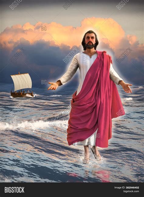 Jesus Christ Walking Image And Photo Free Trial Bigstock