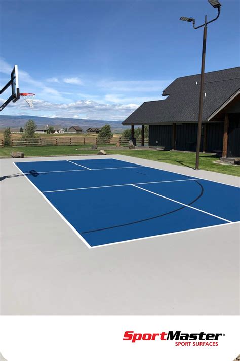 Combination Pickleball And Basketball Court Basketball Court Backyard