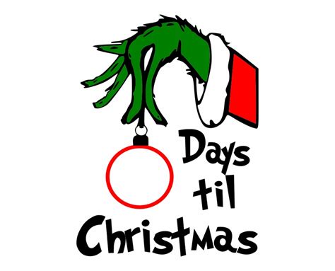 Grinch Days Till Christmas No Background Grinch
