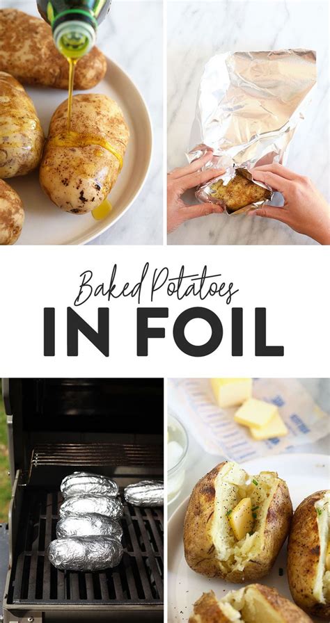 Cover the meat loosely with foil and allow to rest for 10 minutes before slicing. Baked Potatoes in Foil oven grill Fit Foodie Finds in 2020 ...