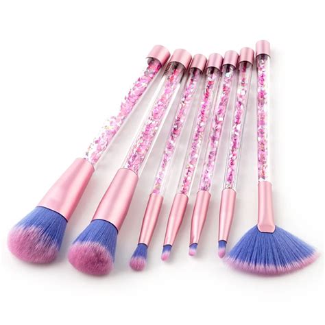 Buy Gujhui Glitter Crystal Makeup Brush Set 7pcs