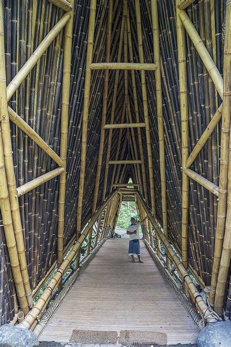 As Bali Bamboo Bridge Big Bamboo Bamboo Art Bamboo Crafts Bamboo