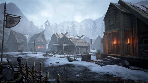 Viking Village Viking Village Fantasy Village Fantasy Landscape