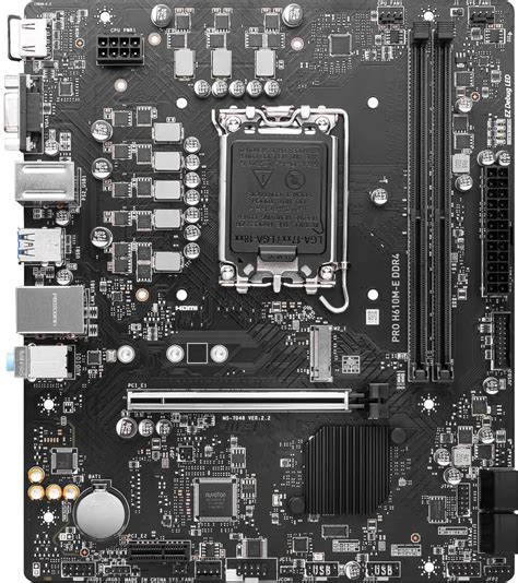 Msi Pro H610m E Ddr4 Intel H610 Alder Lake Lga 1700 Micro Atx Desktop