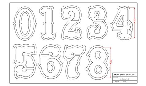 Full Fancy Number Set 3d Cutters Etsy